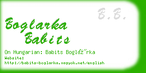 boglarka babits business card